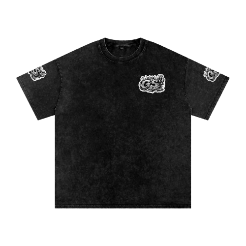 Snow Washed Oversized Cotton T-Shirt